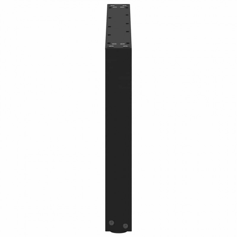 Nogi do stolika kawowego w kształcie litery U 2 szt. Czarne 60x(42-43) cm Stal