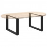 Nogi do stolika kawowego w kształcie litery U 2 szt. Czarne 60x(42-43) cm Stal