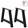 Nogi do stolika kawowego w kształcie litery A 2 szt. Czarne 70x(42-43) cm Stal