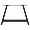 Nogi do stolika kawowego w kształcie litery A 2 szt. Czarne 70x(42-43) cm Stal