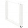 Nogi do stolika kawowego w kształcie litery U 2 szt. Białe 60x(42-43) cm Stal