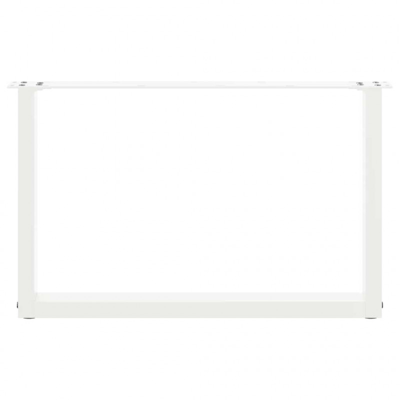 Nogi do stolika kawowego w kształcie litery U 2 szt. Białe 60x(42-43) cm Stal