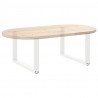 Nogi do stolika kawowego w kształcie litery U 2 szt. Białe 60x(42-43) cm Stal