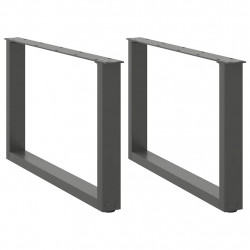 Nogi do stolika kawowego w kształcie litery U 2 szt. Antracyt 60x(42-43) cm Stal