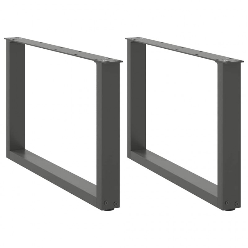Nogi do stolika kawowego w kształcie litery U 2 szt. Antracyt 60x(42-43) cm Stal