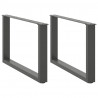 Nogi do stolika kawowego w kształcie litery U 2 szt. Antracyt 60x(42-43) cm Stal