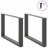 Nogi do stolika kawowego w kształcie litery U 2 szt. Antracyt 60x(42-43) cm Stal