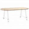 Nogi do stolika kawowego w kształcie litery A 2 szt. Białe 70x(42-43) cm Stal