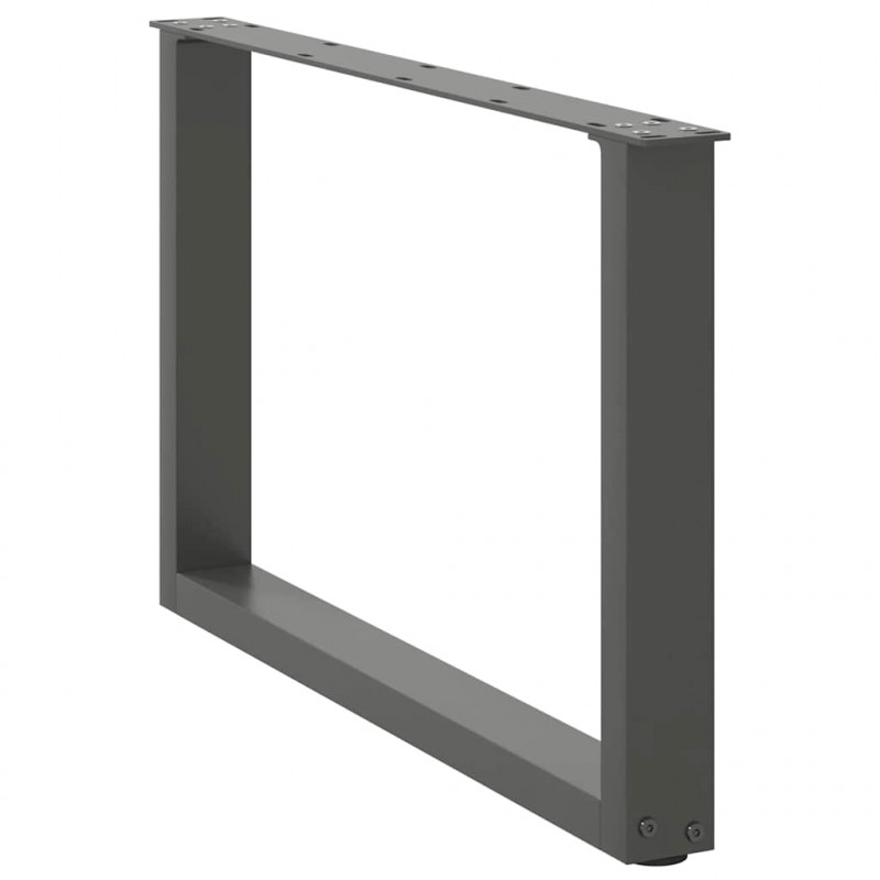 Nogi do stolika kawowego w kształcie litery U 2 szt. Antracyt 60x(42-43) cm Stal