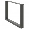 Nogi do stolika kawowego w kształcie litery U 2 szt. Antracyt 60x(42-43) cm Stal