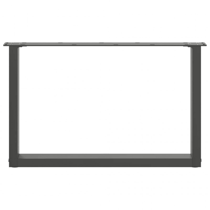 Nogi do stolika kawowego w kształcie litery U 2 szt. Antracyt 60x(42-43) cm Stal