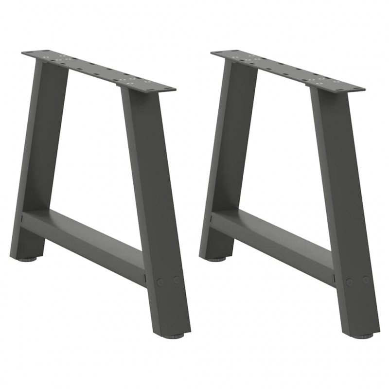 Nogi do stolika kawowego w kształcie litery A 2 szt. Antracyt 70x(42-43) cm Stal