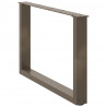 Nogi do stolika kawowego w kształcie litery U 2 szt. Naturalna stal 60x(42-43) cm Stal