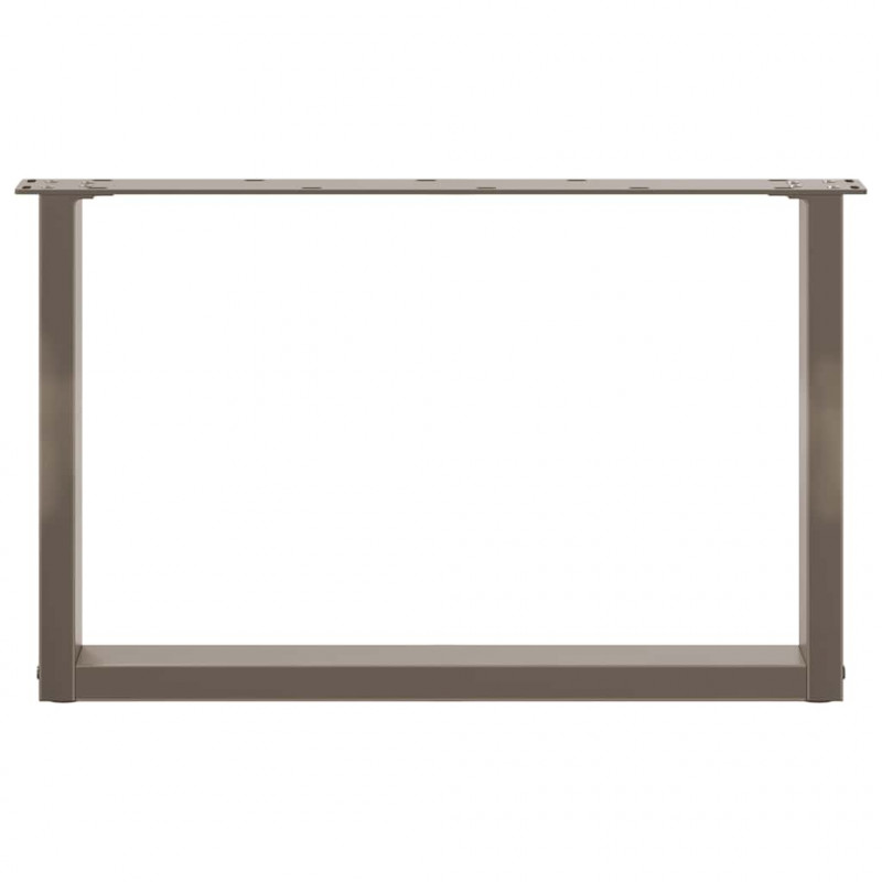 Nogi do stolika kawowego w kształcie litery U 2 szt. Naturalna stal 60x(42-43) cm Stal