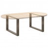 Nogi do stolika kawowego w kształcie litery U 2 szt. Naturalna stal 60x(42-43) cm Stal