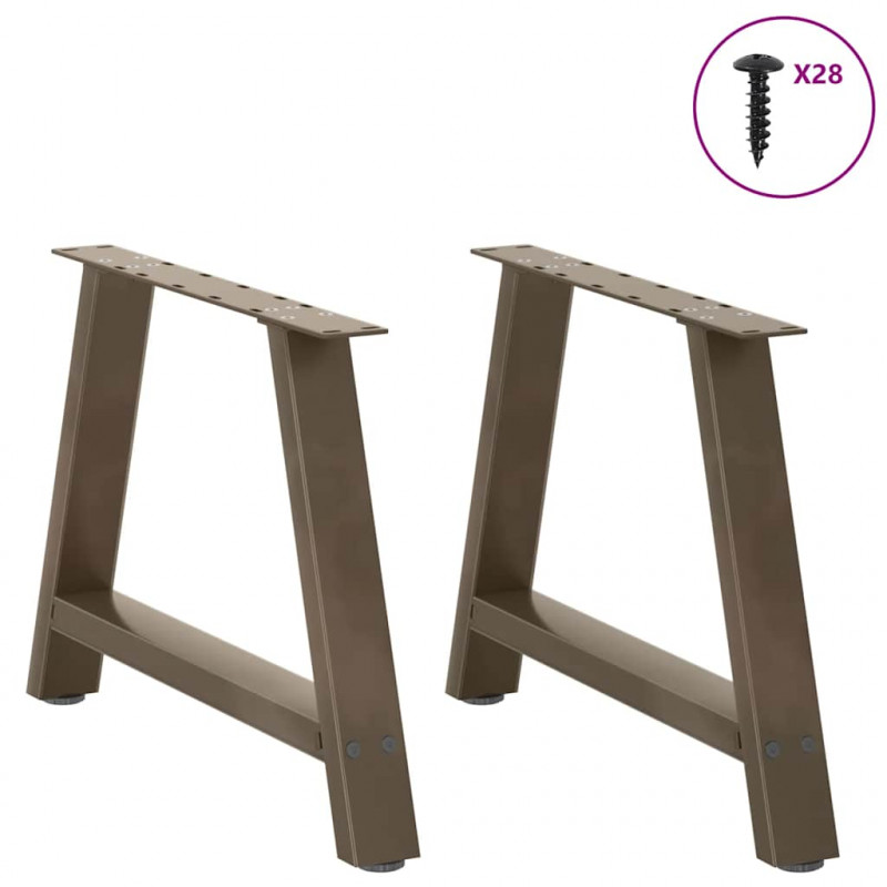 Nogi do stolika kawowego w kształcie litery A 2 szt. 70x(42-43) cm Stal