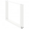 Nogi do stolika kawowego w kształcie litery U 2 szt. Białe 70x(42-43) cm Stal