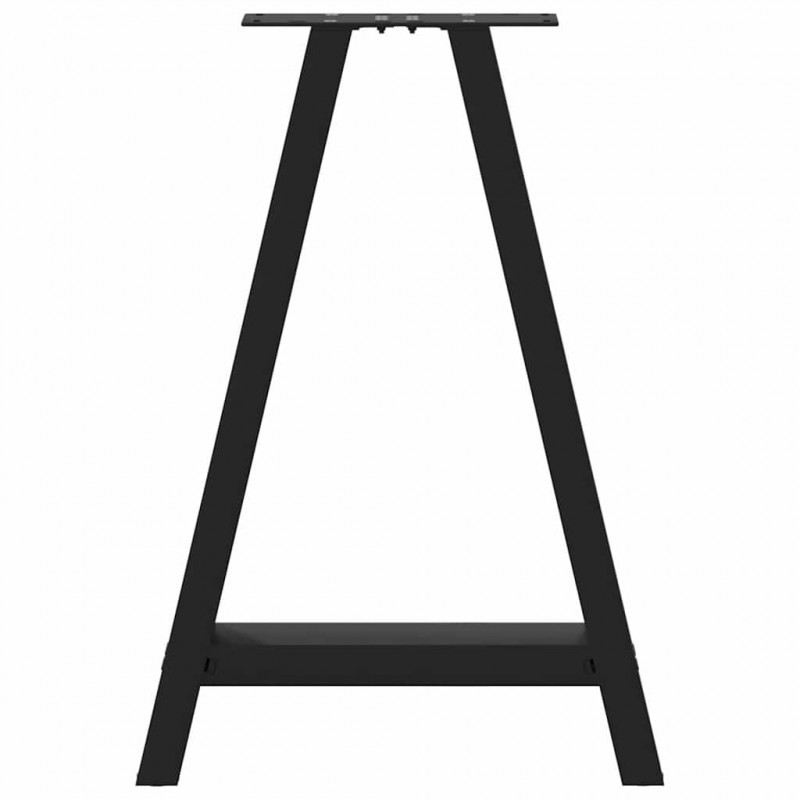 Nogi do stołu jadalnego w kształcie litery A 2 szt. Czarne 50x(72-73) cm Stal