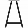 Nogi do stołu jadalnego w kształcie litery A 2 szt. Czarne 50x(72-73) cm Stal