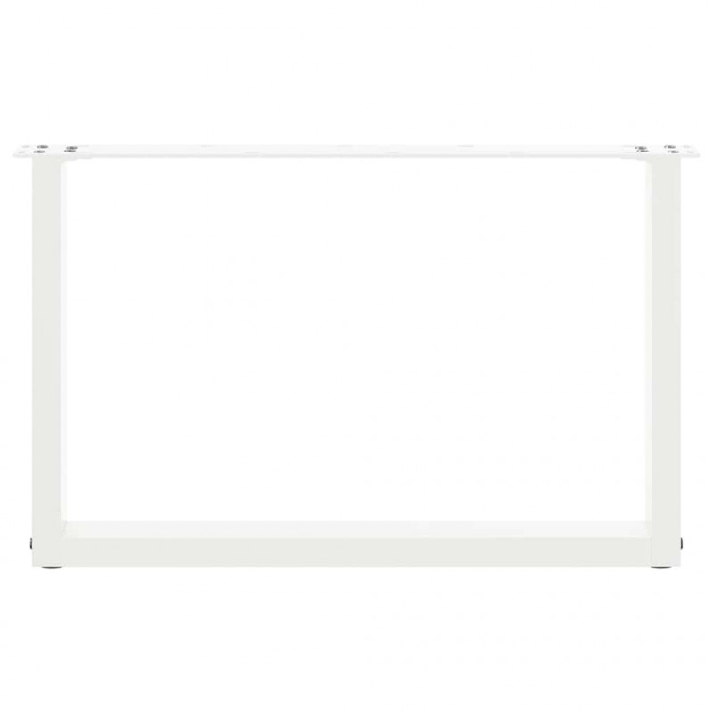 Nogi do stolika kawowego w kształcie litery U 2 szt. Białe 70x(42-43) cm Stal