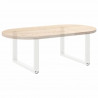 Nogi do stolika kawowego w kształcie litery U 2 szt. Białe 70x(42-43) cm Stal
