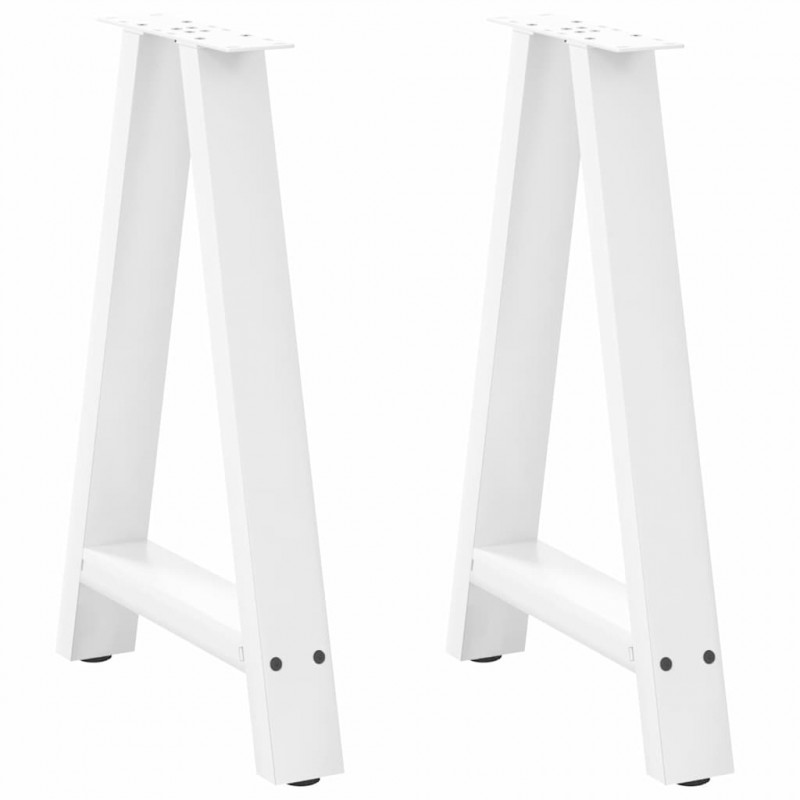 Nogi do stołu jadalnego w kształcie litery A 2 szt. Białe 50x(72-73) cm Stal