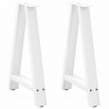 Nogi do stołu jadalnego w kształcie litery A 2 szt. Białe 50x(72-73) cm Stal
