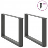 Nogi do stolika kawowego w kształcie litery U 2 szt. Antracyt 70x(42-43) cm Stal