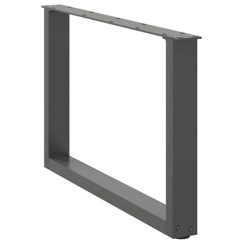 Nogi do stolika kawowego w kształcie litery U 2 szt. Antracyt 70x(42-43) cm Stal