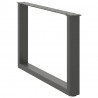 Nogi do stolika kawowego w kształcie litery U 2 szt. Antracyt 70x(42-43) cm Stal