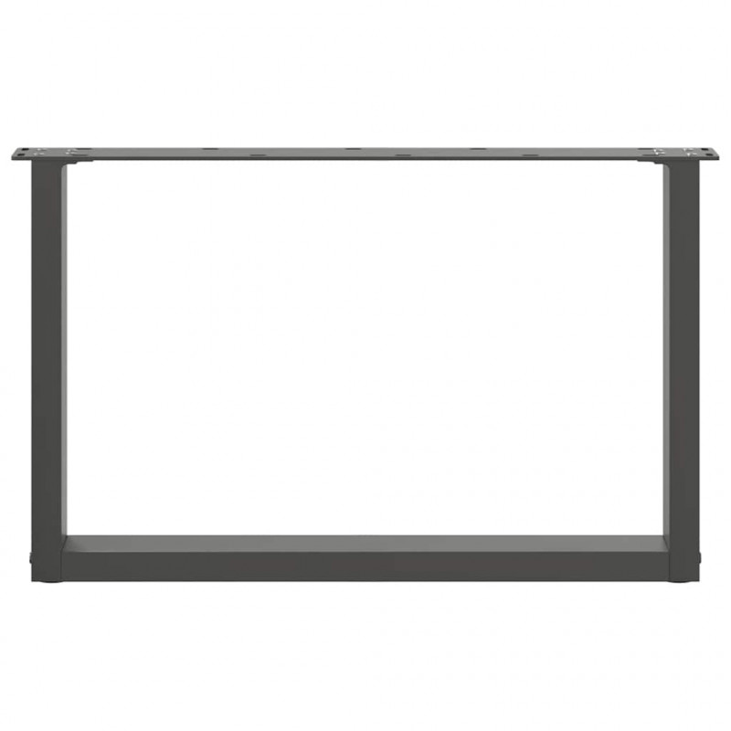 Nogi do stolika kawowego w kształcie litery U 2 szt. Antracyt 70x(42-43) cm Stal
