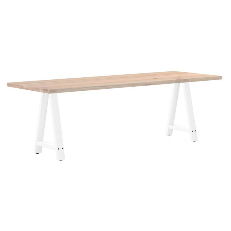 Nogi do stołu jadalnego w kształcie litery A 2 szt. Białe 50x(72-73) cm Stal