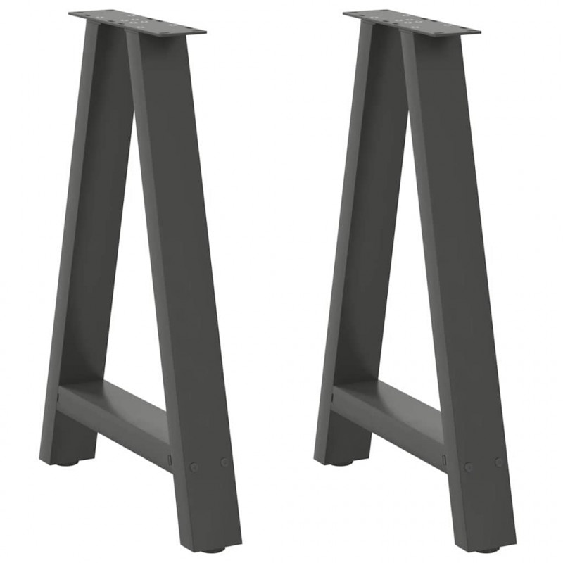Nogi do stołu jadalnego w kształcie litery A 2 szt. Antracyt 50x(72-73) cm Stal