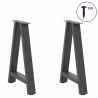 Nogi do stołu jadalnego w kształcie litery A 2 szt. Antracyt 50x(72-73) cm Stal