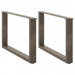 Nogi do stolika kawowego w kształcie litery U 2 szt. Naturalna stal 70x(42-43) cm Stal