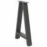 Nogi do stołu jadalnego w kształcie litery A 2 szt. Antracyt 50x(72-73) cm Stal