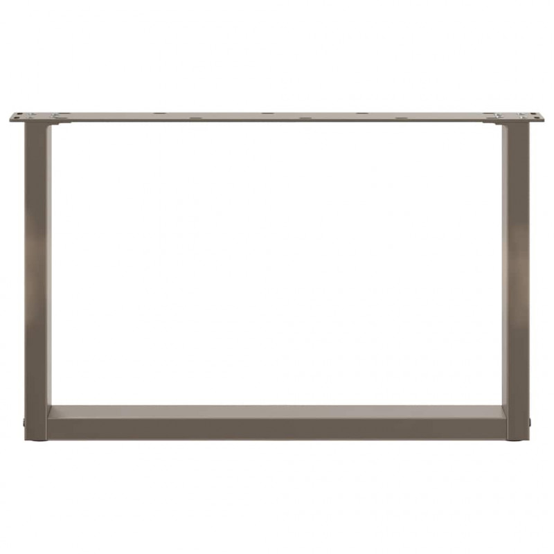 Nogi do stolika kawowego w kształcie litery U 2 szt. Naturalna stal 70x(42-43) cm Stal