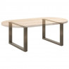 Nogi do stolika kawowego w kształcie litery U 2 szt. Naturalna stal 70x(42-43) cm Stal