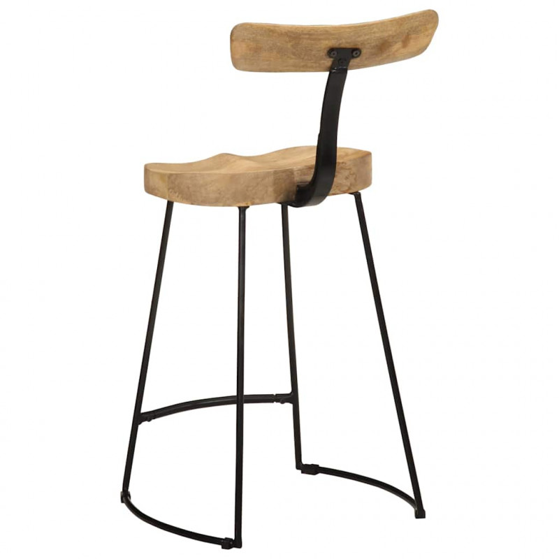 Hokery barowe 2 szt. 49x43x88 cm Drewno lite Mango