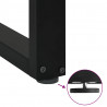 Nogi do stołu konsolowego w kształcie litery U 2 szt. Czarne 28x(72-73) cm Stal