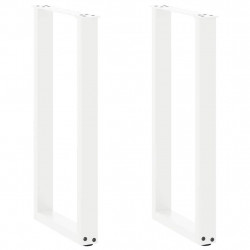 Nogi do stołu konsolowego w kształcie litery U 2 szt. Białe 28x(72-73) cm Stal