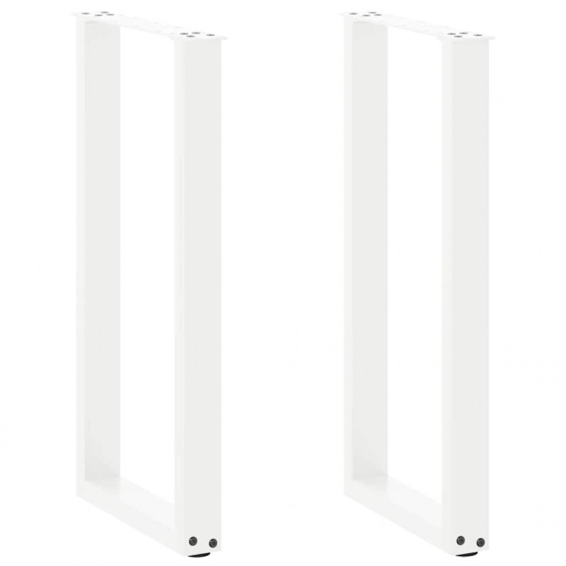 Nogi do stołu konsolowego w kształcie litery U 2 szt. Białe 28x(72-73) cm Stal