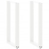 Nogi do stołu konsolowego w kształcie litery U 2 szt. Białe 28x(72-73) cm Stal