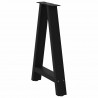 Nogi do stołu jadalnego w kształcie litery A 2 szt. Czarne 60x(72-73) cm Stal