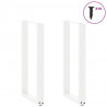 Nogi do stołu konsolowego w kształcie litery U 2 szt. Białe 28x(72-73) cm Stal