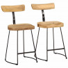 Hokery barowe 2 szt. 49x43x79 cm Drewno lite Mango