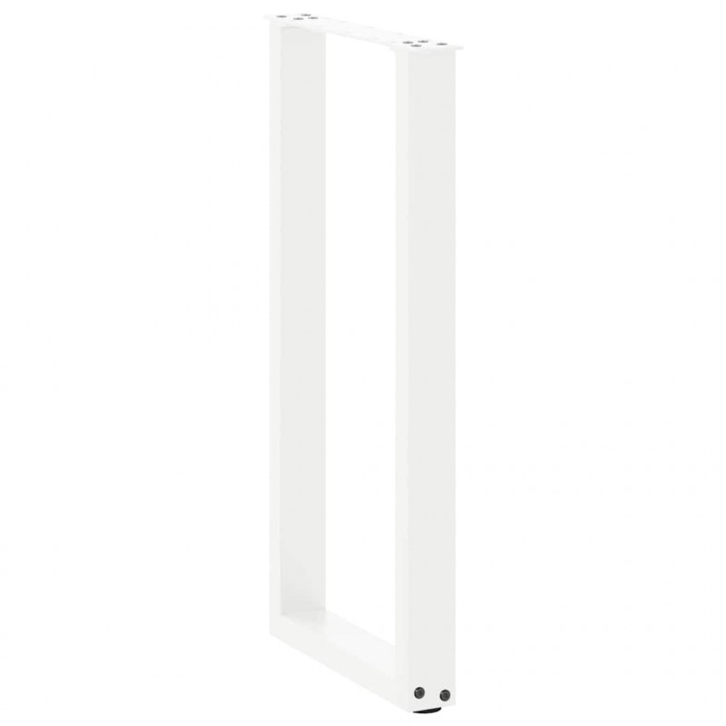 Nogi do stołu konsolowego w kształcie litery U 2 szt. Białe 28x(72-73) cm Stal