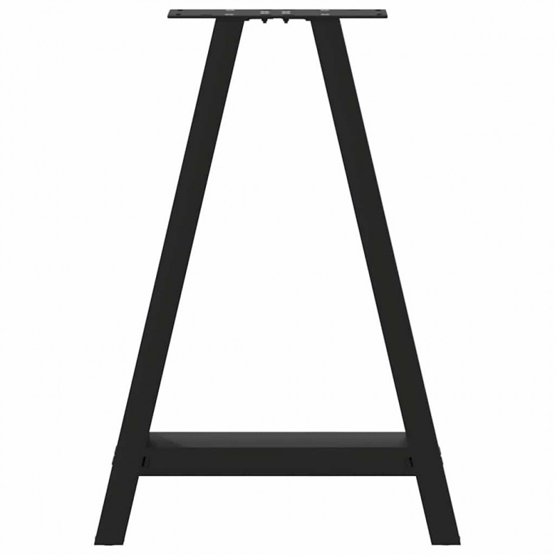 Nogi do stołu jadalnego w kształcie litery A 2 szt. Czarne 60x(72-73) cm Stal