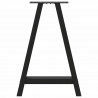 Nogi do stołu jadalnego w kształcie litery A 2 szt. Czarne 60x(72-73) cm Stal