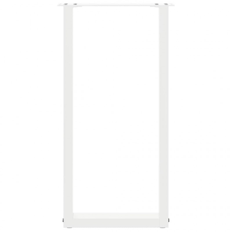 Nogi do stołu konsolowego w kształcie litery U 2 szt. Białe 28x(72-73) cm Stal